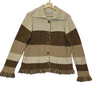 Vintage Villager Liz Claiborne Ramie Angora Blend Sweater Women Size XL Winter